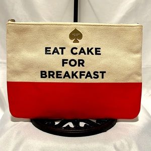 Kate Spade ‘Eat Cake for Breakfast’ Red/Orange pouch